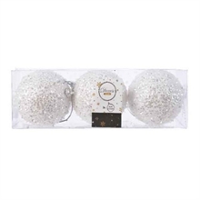 PALLINE BIANCHE EFFETTO GHIACCIATO DIAM 8 1pz ass