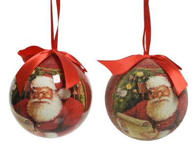 PALLINE SANTA CLAUS ASSORTITE DA 2 PZ