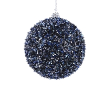 PALLINA BLU NOTTE CON PAJETTE DIAM 8 CM