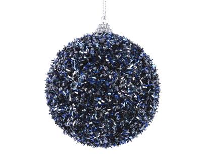 PALLINA BLU NOTTE CON PAJETTE DIAM 8 CM