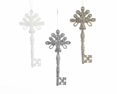 PENDENTE CHIAVE 3 COLORI ASSORTITI GLITTER