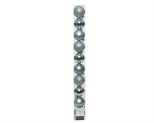 PALLINE PER ALBERO 6CM CELESTE GLITTER E LUCIDE 10 PZ