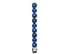 PALLINE PER ALBERO 6CM BLU GLITTER E LUCIDO 10 PZ