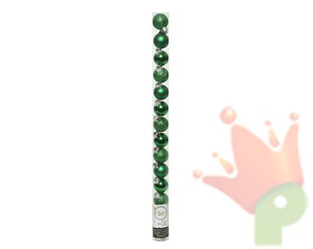 PALLINE PER ALBERO 3CM VERDE 14 PZ