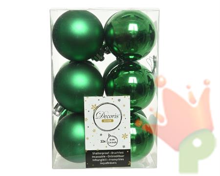 PALLINE PER ALBERO 6CM VERDE 12 PZ