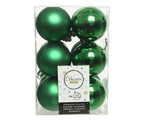 PALLINE PER ALBERO 6CM VERDE 12 PZ