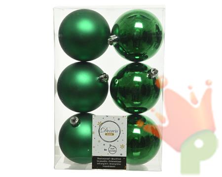 PALLINE PER ALBERO 8CM VERDE 6 PZ