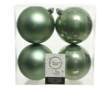 PALLINE PER ALBERO 10CM VERDE CHIARO 4 PZ