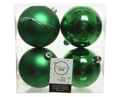 PALLINE PER ALBERO 10CM VERDE 4 PZ