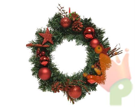 FUORIPORTA 30CM CON PALLINE ROSSE