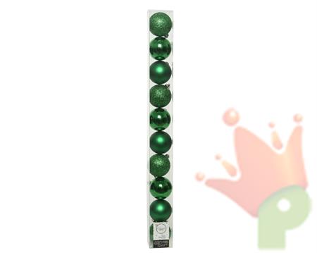 PALLINE PER ALBERO 60MM VERDE 10 PZ