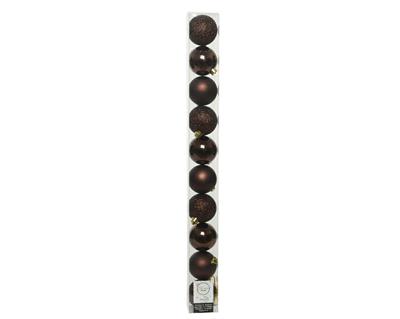 PALLINE PER ALBERO 60MM MARRONE 10 PZ