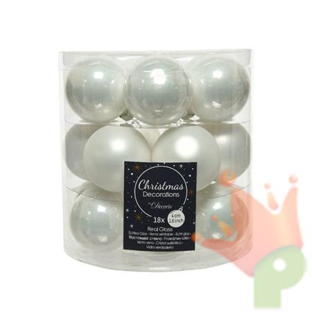 PALLINE D. 4CM BIANCHE 18PZ