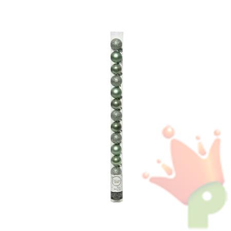 PALLINE VERDE CHIARO PER ALBERO 3CM 14CM