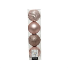 PALLINE PER ALBERO 10CM ROSA ASSORTITE 4PZ