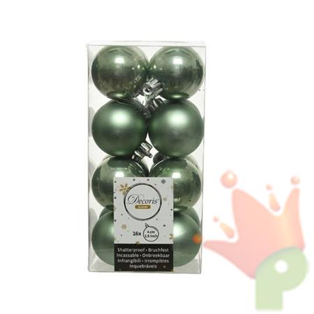 PALLINE PER ALBERO 4CM VERDE 16PZ