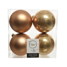 PALLINE PER ALBERO 10CM COLOR CAMMELLO 4PZ
