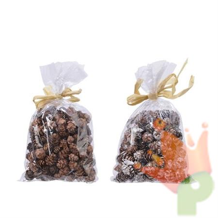 SACCHETTO MINI PIGNE NATURALI