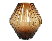 VASO IN VETRO CON BORDO dIAMANTATO IN RILIEVO