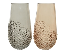 VASO VETRO LUCIDO TORTORA/GRIGIO 15,5 CM