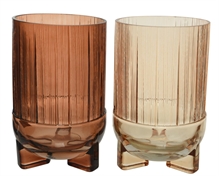 VASO VETRO LUCIDO MARRONE/BEIGE 22,5X15 CM