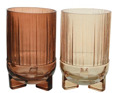VASO VETRO LUCIDO MARRONE/BEIGE 22,5X15 CM