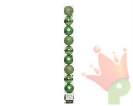 PALLINE PER ALBERO 60MM VERDE CHIARO 10 PZ