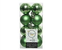 PALLINE NATALIZIE 4 CM VERDE CHIARO 16 PZ