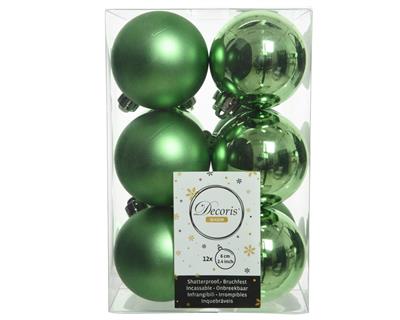 PALLINE NATALIZIE 60 MM VERDE CHIARO  12 PZ