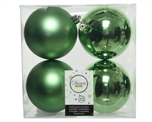 PALLINE VERDI PER ALBERO 10 CM BOX DA 4 PZ