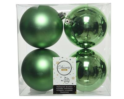 PALLINE VERDI PER ALBERO 10 CM BOX DA 4 PZ