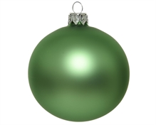 PALLINE NATALIZIE VETRO 8 CM VERDE VISCHIO 6 PZ