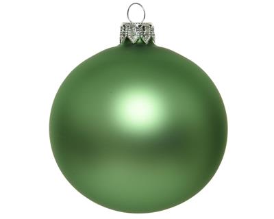 PALLINE NATALIZIE VETRO 8 CM VERDE VISCHIO 6 PZ