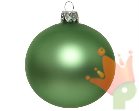 PALLINE NATALIZIE VETRO 10 CM VERDE VISCHIO 4 PZ