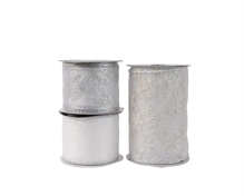 NASTRO IN RASO BIANCO/ARGENTO/CHAMPAGNE SPESSORE ASSORTITO