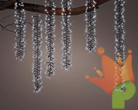 CATENA LUCI A CASCATA 2 MT LUCE BIANCO FREDDO