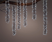 CATENA LUCI A CASCATA 2 MT LUCE BIANCO FREDDO