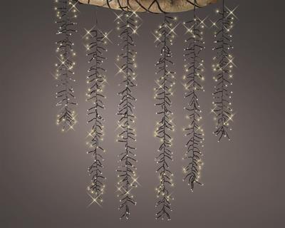 CATENA LUCI A CASCATA 2 MT LUCE BIANCO CALDO