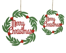 SCRITTA DECORATIVA 30X29,5 CM MERRY CHRISTMAS IN COMPENSATO