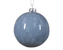 PALLINA DI NATALE DECORATA BLU AVIO 8 CM
