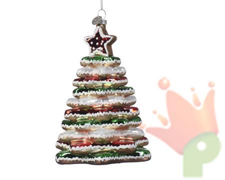 PENDENTE ALBERO MULTICOLOR IN VETRO H.15X11 CM
