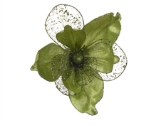 MAGNOLIA VERDE CON CLIP IN SIMIL VELLUTO 26 CM