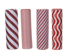 TESSUTO DECORATIVO BIANCO ROSSO ASSORTITO