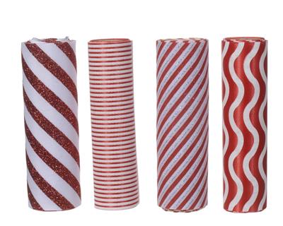 TESSUTO DECORATIVO BIANCO ROSSO ASSORTITO