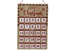 CALENDARIO DELL'AVVENTO IN LEGNO H.35,5X23,7X0,3 CM