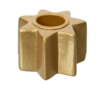 PORTACANDELA STELLA ORO IN TERRACOTTA 3,5X5,5 CM