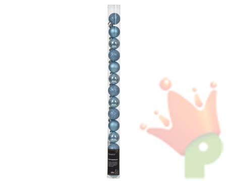 PALLINE DI NATALE AZZURRE 3 CM CONFEZIONE 14 PZ