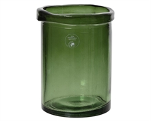 VASO IN VETRO RICICLATO VERDE TRASPARENTE H.20X15 CM