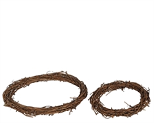 GHIRLANDA IN RATTAN NATURALE FORMA UOVO 20X16X2 CM