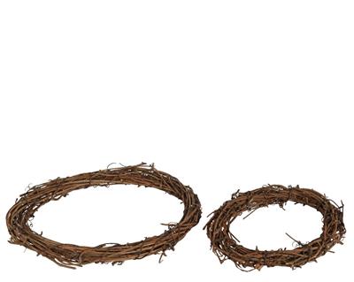 GHIRLANDA IN RATTAN NATURALE FORMA UOVO 20X16X2 CM